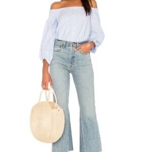 McGuire Revolve Navarte Off Shoulder Gia Striped Blouse Size Small